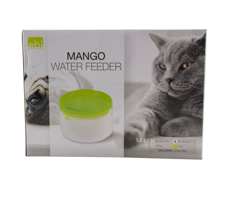 Ebi Bol à eau pour animaux de compagnie Mango 1,5 L vert