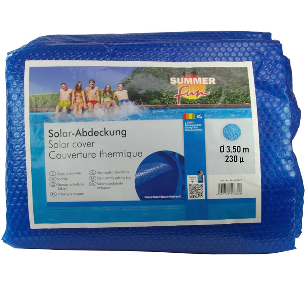 

Summer Fun Zomerzwembadhoes solar rond 350 cm PE blauw