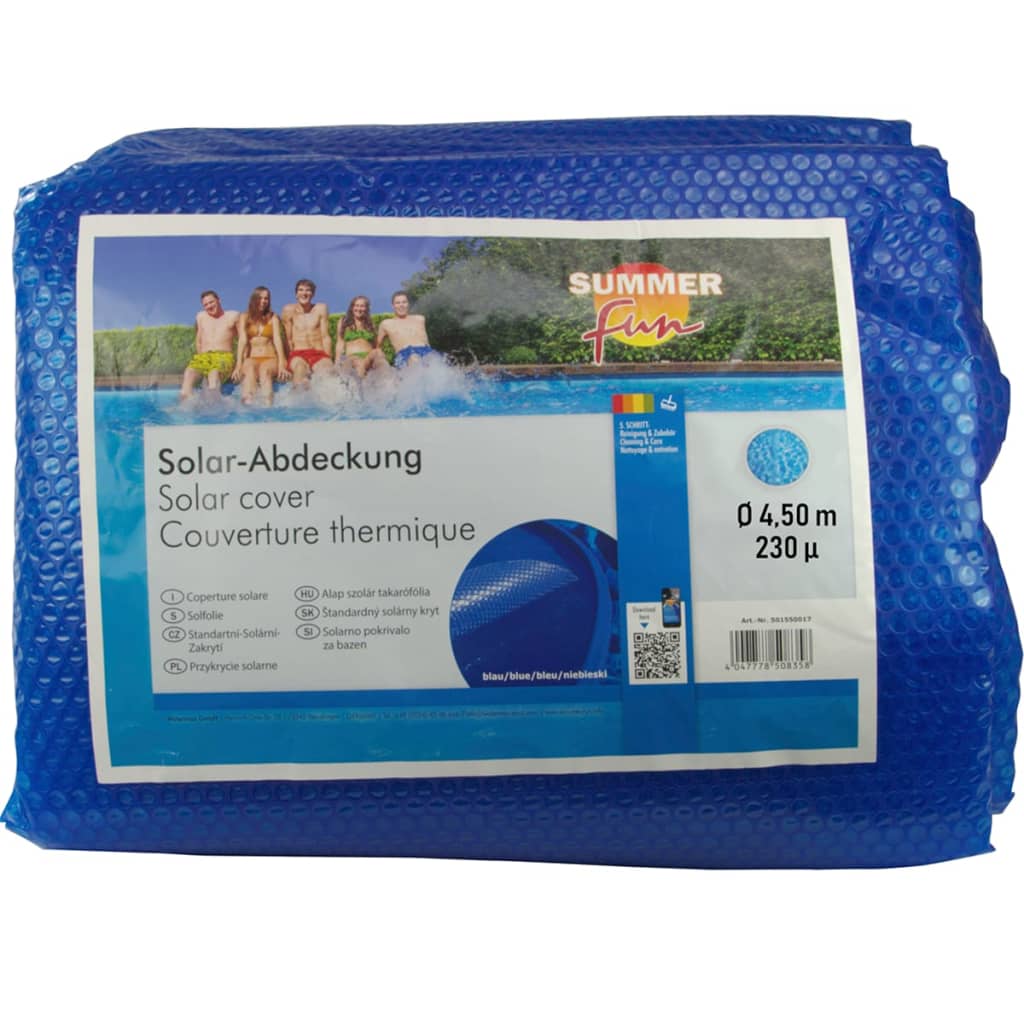 Afbeelding Summer Fun Zomerzwembadhoes solar rond 450 cm PE blauw door Vidaxl.nl