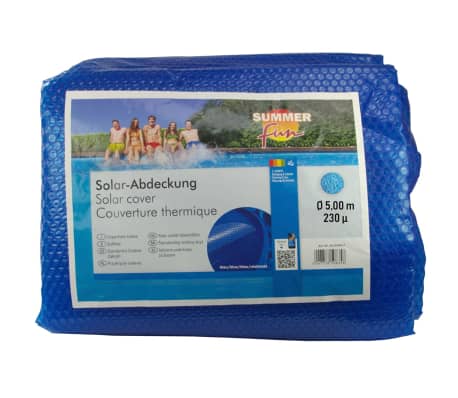 Summer Fun Summer Pool Solar Cover Round 500 cm PE Blue