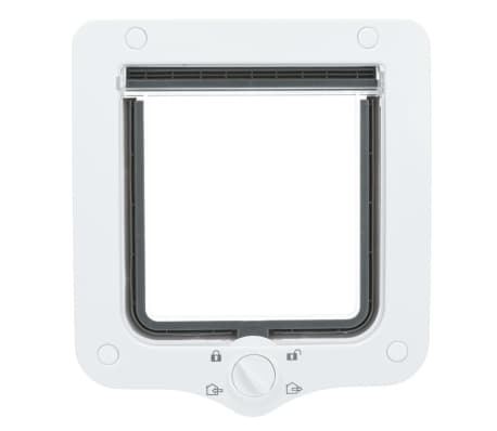 TRIXIE 4-Way Cat Flap Door with 2 Tunnels White