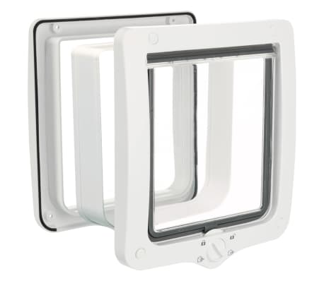 TRIXIE 4-Way Cat Flap Door XXL with Tunnel White