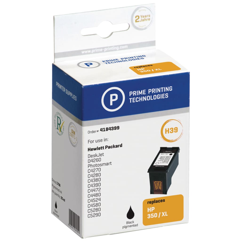 Afbeelding Prime Printing Technologies Cartridge 4184399 Replaces HP CB336EE Zwart 36 ml door Vidaxl.nl