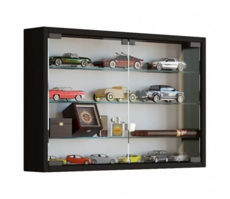 Display Cabinet Wall Display Case Mandosa M Black Vidaxl Co Uk