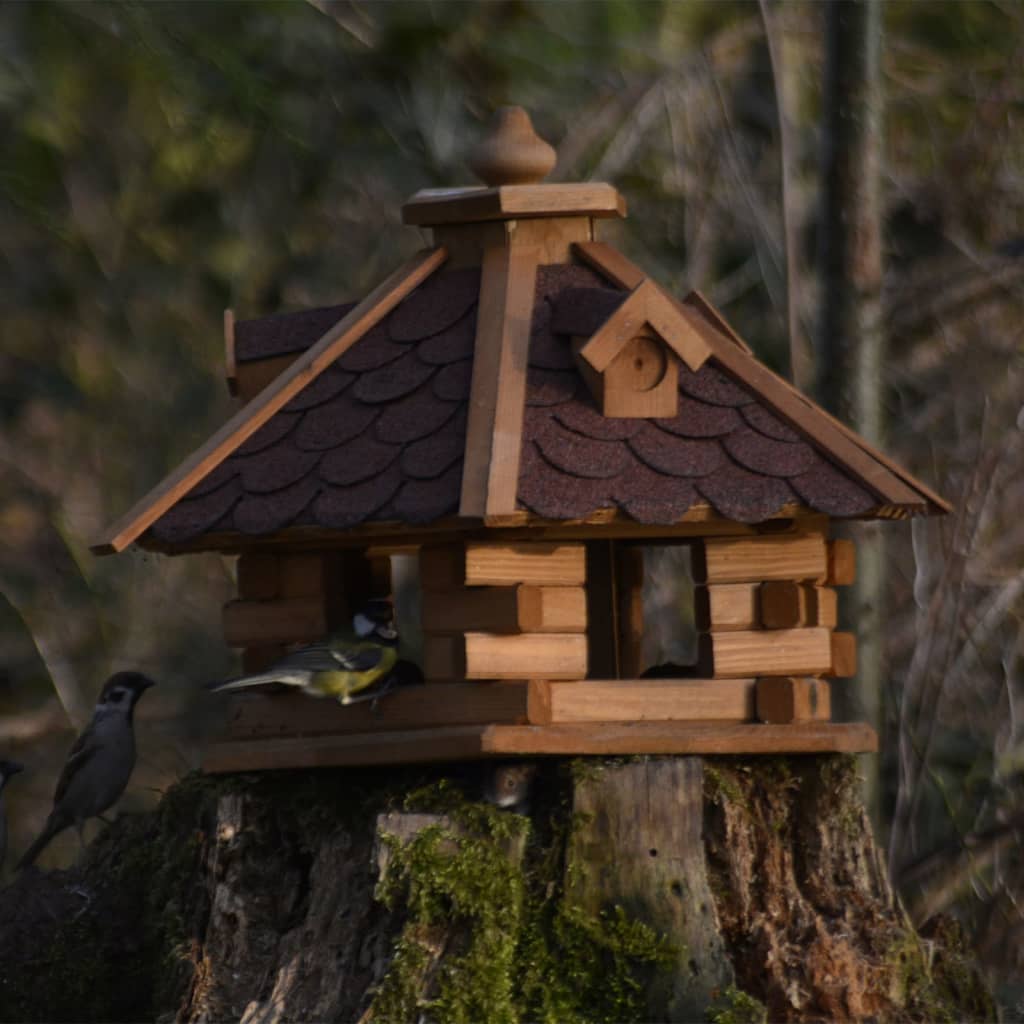 dobar Dreieckiges Vogelhaus zum Aufhängen 26,5 x 19 x 19 cm Eiche