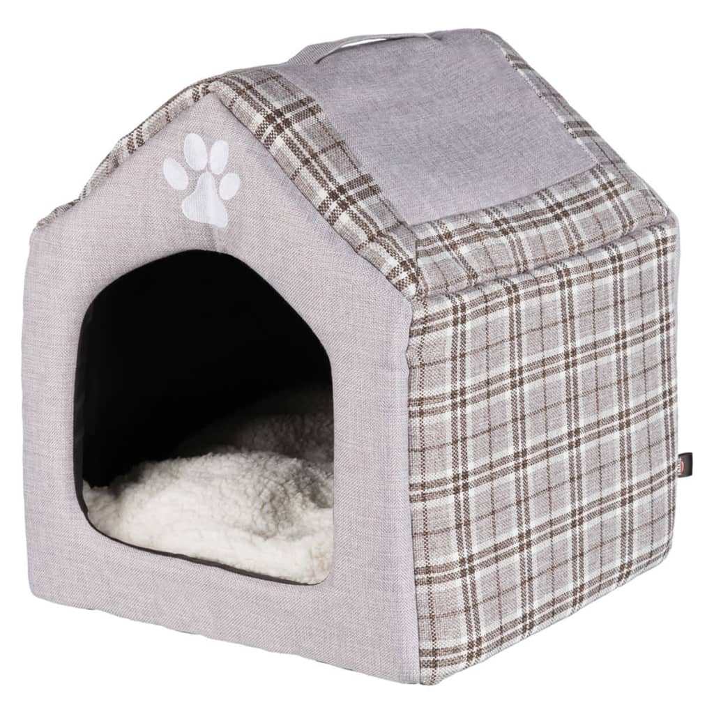 Trixie relax iglo hondenhuis silas grijs/creme 40x45x40 cm