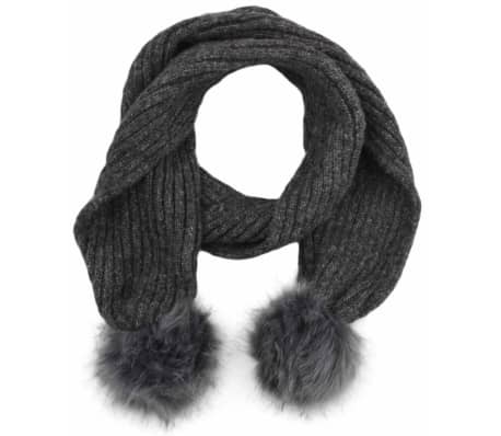 Sonia Originelli Schal Kunstfell Bommel Polyacryl Meliert Winter Neu