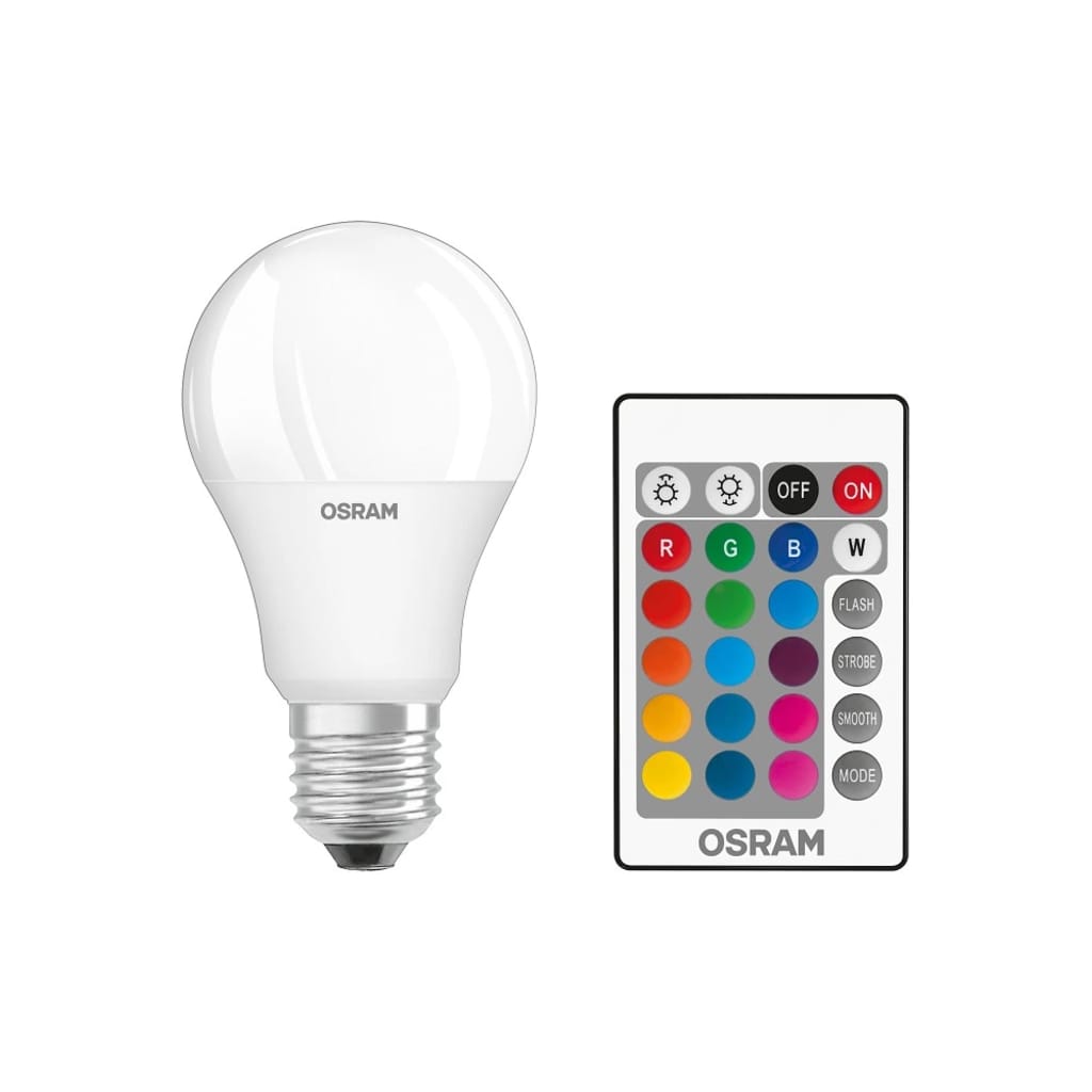 Osram LED lamp E27 9-60W/RGBW 806lm inclusief afstandsbediening