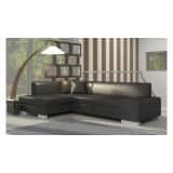 JUSTyou Fabio Corner Sofa Faux Leather Black