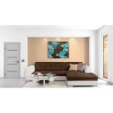 JUSTyou Fortuna Corner Sofa White Brown