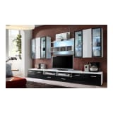 JUSTyou QUADRI Living Room Furniture Set White Black
