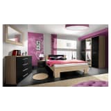 JUSTyou VICKA II 140 Bedroom Set Sonoma Oak | Black