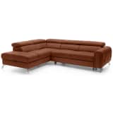 JUSTyou Haydee Corner sofa with Cognac