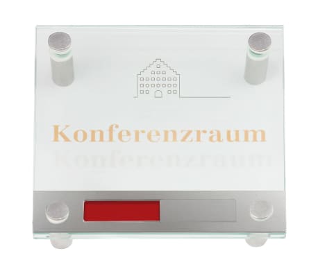 MOEDEL Türschild mit Frei/Besetzt-Schieber 15x15x2,5 cm mit 4 Löchern