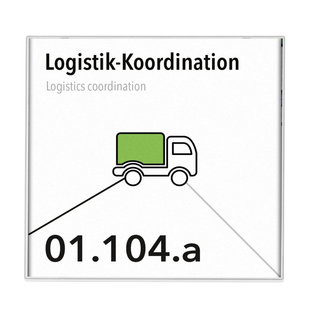 MOEDEL dørskilt Kairo 14,9x14,9x1 cm 5 stk. hvid