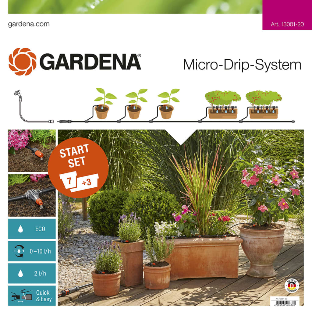 VidaXL - GARDENA Micro-Drip-Systeem voor bloempotten M Starter Set 13001-20