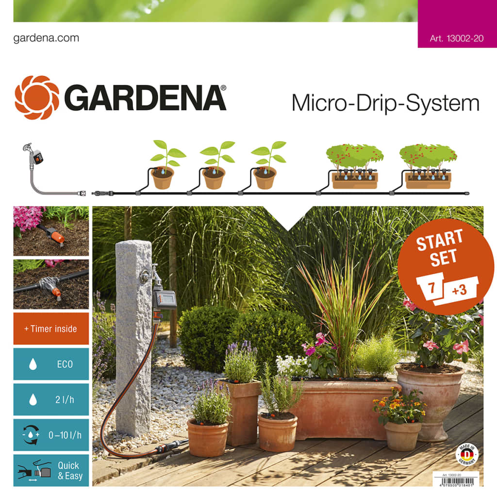 VidaXL - GARDENA Micro-Drip-Systeem voor bloempotten M Starter Set 13002-20