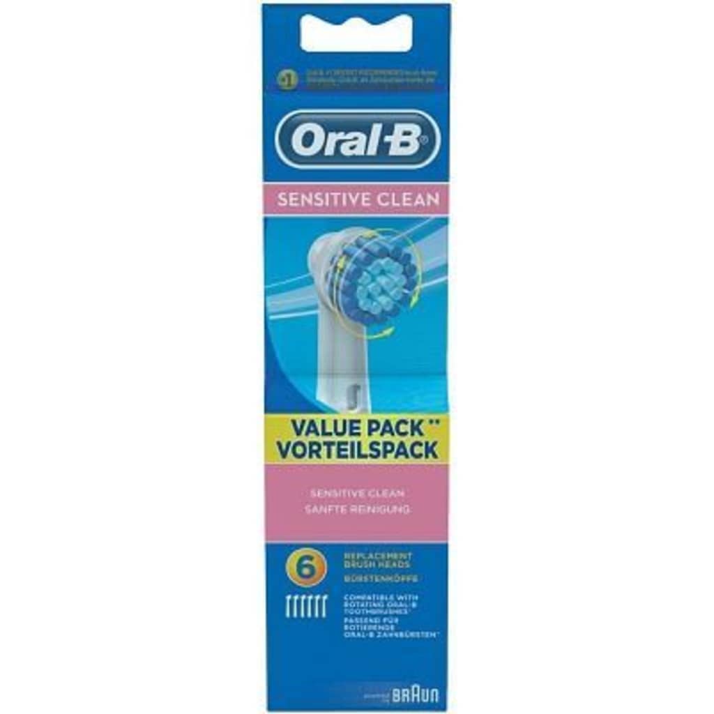Afbeelding Oral B Oral-B Opzetborstels - Sensitive Clean 6 stuks door Vidaxl.nl