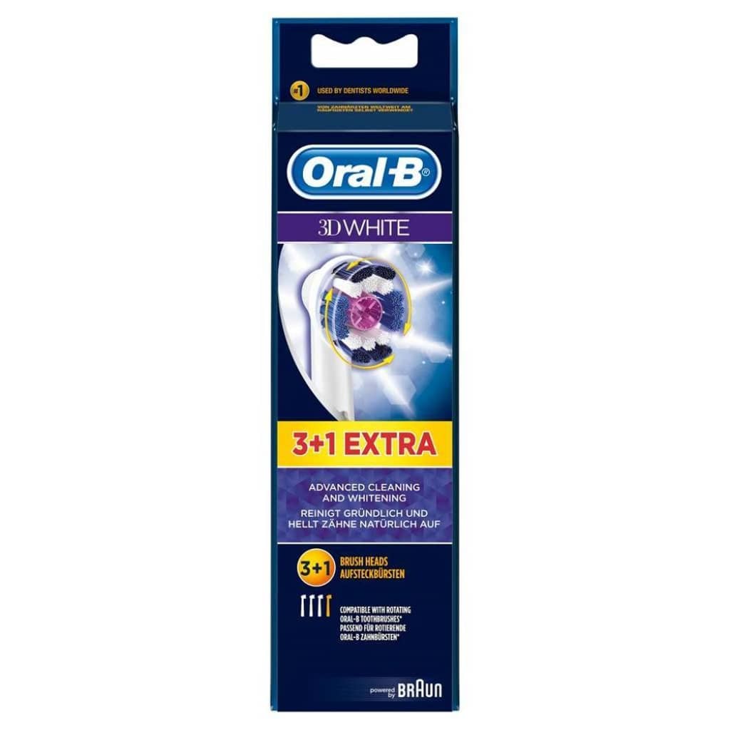 Afbeelding Oral B Oral-B 3D White Opzetborstels - 3 + 1 Gratis door Vidaxl.nl