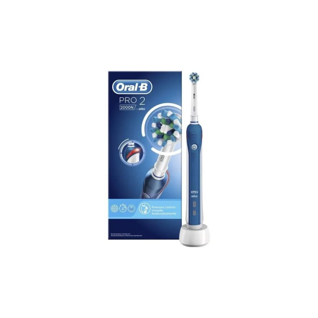 Oral B Oral-B Elektrische Tandenborstel - Pro 2 2000N Blauw + 1 Opzetborstel