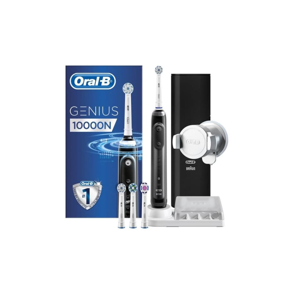 Oral B Oral-B Elektrische Tandenborstel - Genius 10000N Zwart + 4 Opzetbor...