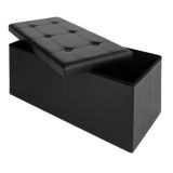 Monzana Zitbank - 80cm - met - opslagruimte - in - Zwart