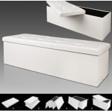 Monzana Zitbank - 114 cm - met - opslagruimte - in - Wit