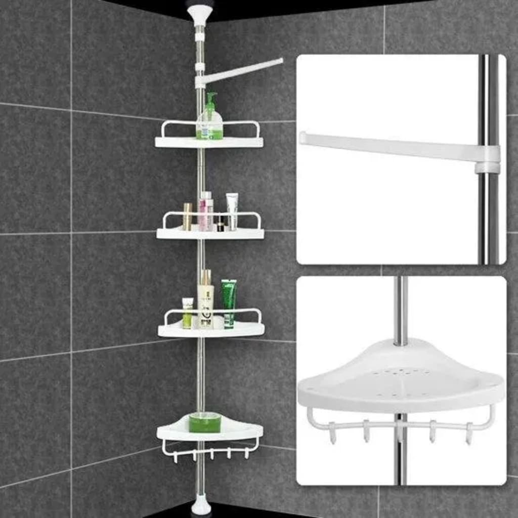 Afbeelding Brandless Telescopisch doucherek van chroom, verstelbaar 155- 304 cm door Vidaxl.nl