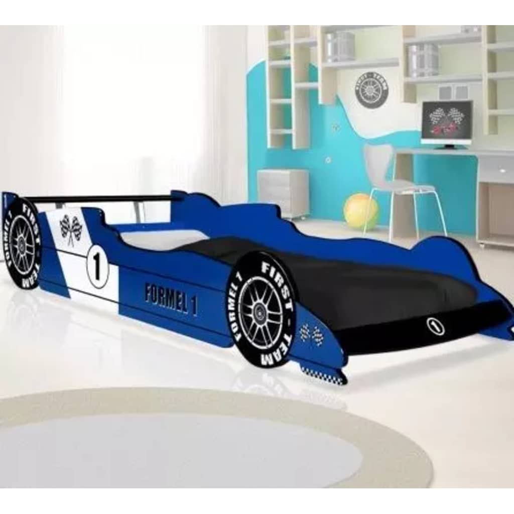 Monzana Kinderbed F1 auto blauw