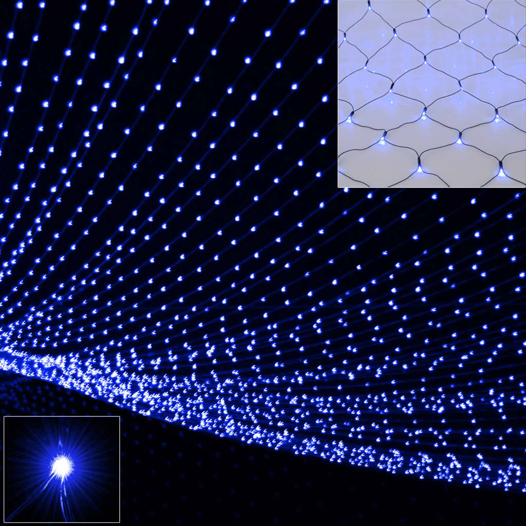 Afbeelding Monzana Lichtketting blauw 160 LED's 200x150cm voor binnen of buiten door Vidaxl.nl