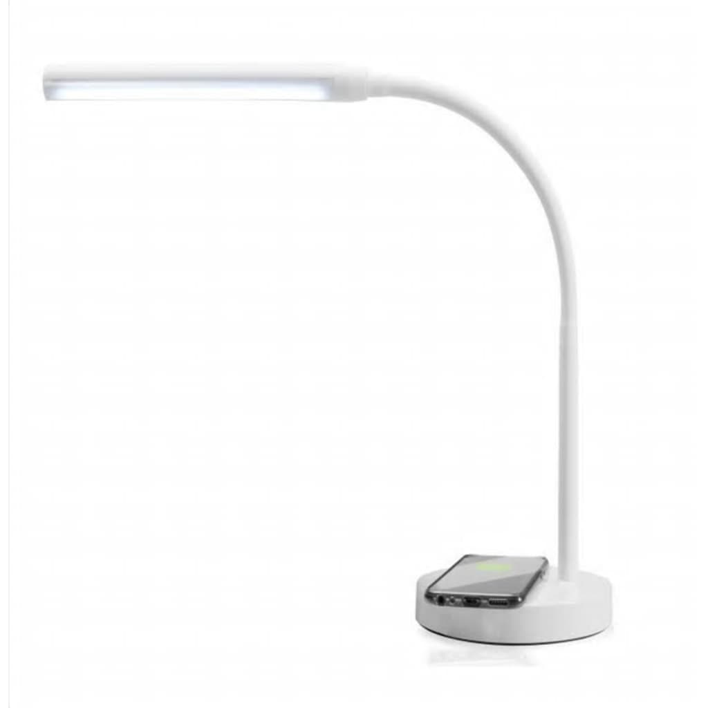 Monzana LED-bureaulamp, Leeslamp, Draadloze oplader Smartphone, met USB-poort