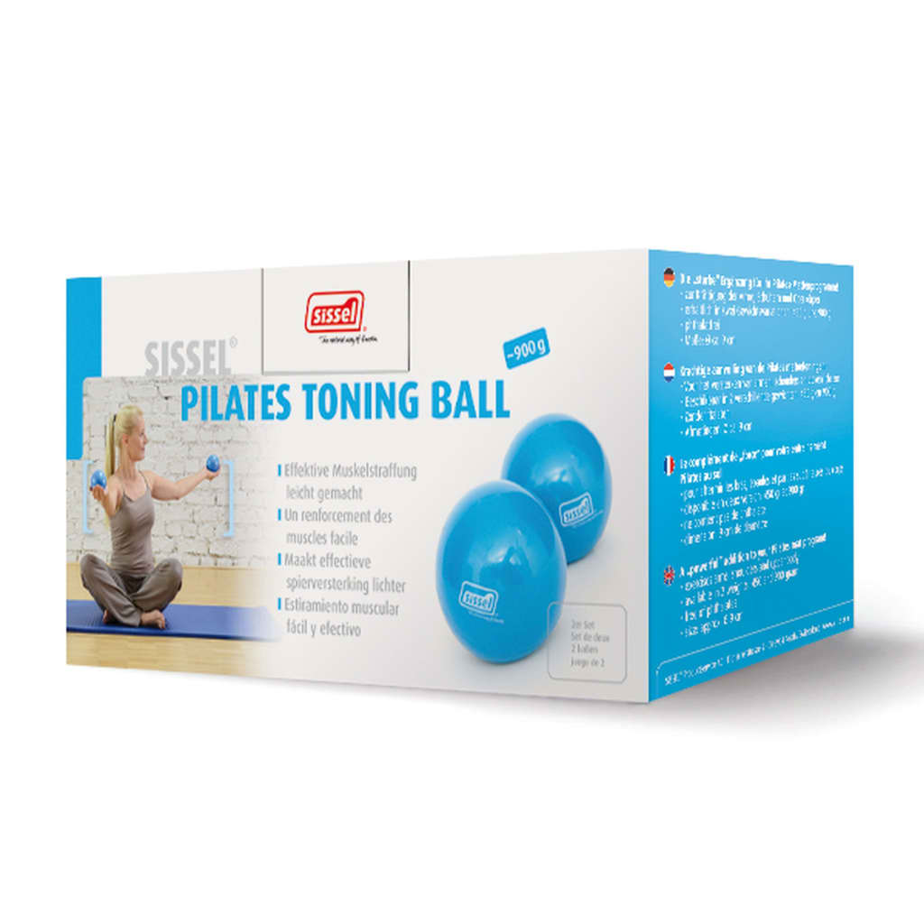 Sissel Pilates toning ballen 450 gr blauw 2 st SIS-310.037