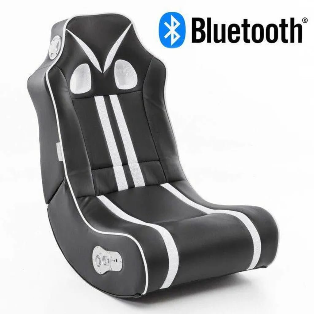 Afbeelding Music Rocker Ninja Gamestoel Wit met Bluetooth door Vidaxl.nl