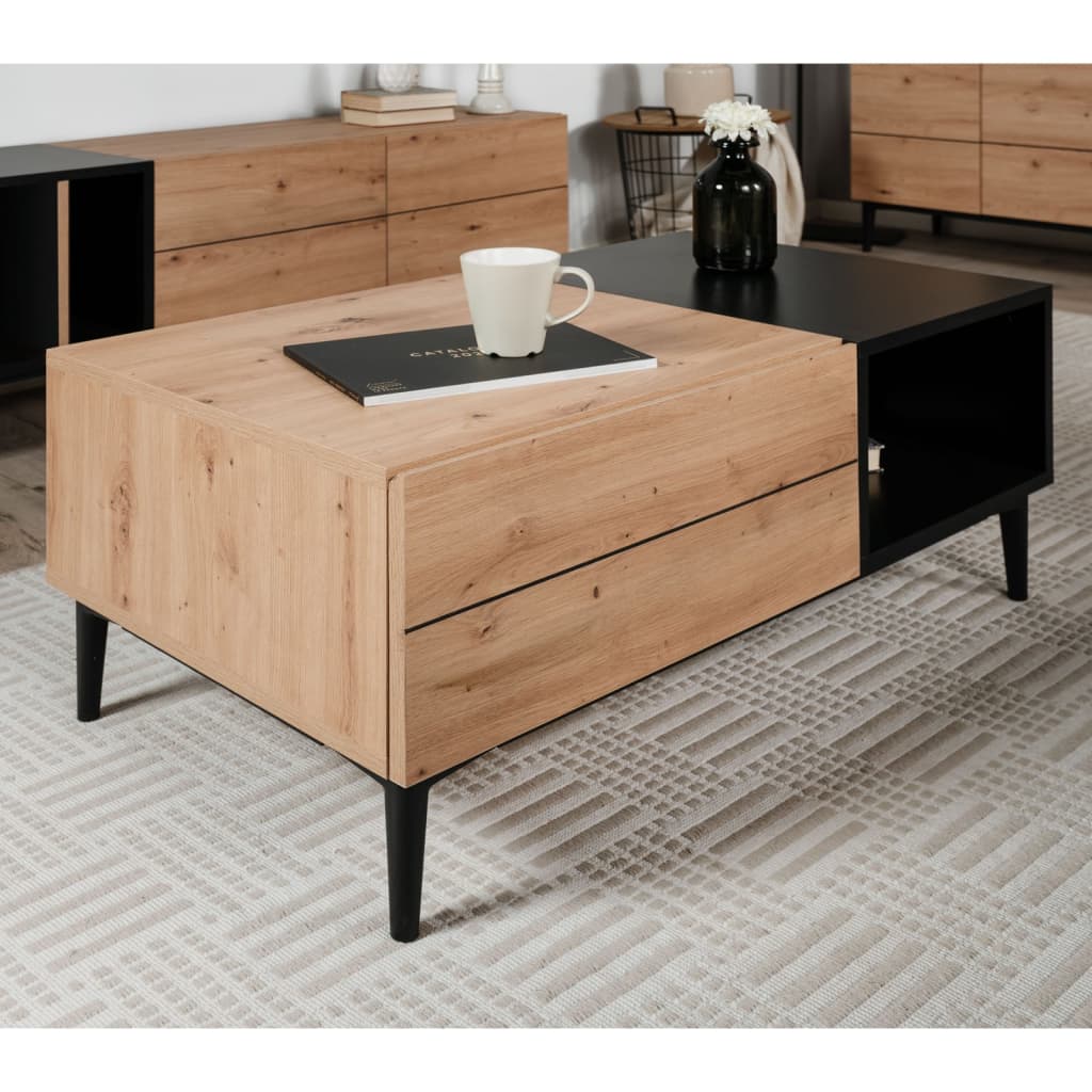 Finori Coffee Table Nola 55A Artisan Oak and Black