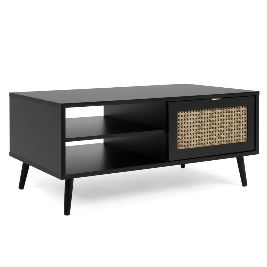 

Finori Salontafel Vienna 55A zwart en rattaneffect