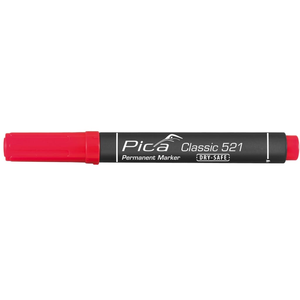 Pica Classic Dry-Safe permanent marker rood 2-6 mm beitelvormig