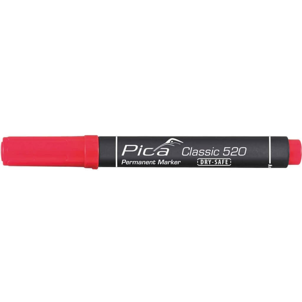Afbeelding Pica Classic Dry-Safe permanent marker rood 1-4 mm rond door Vidaxl.nl