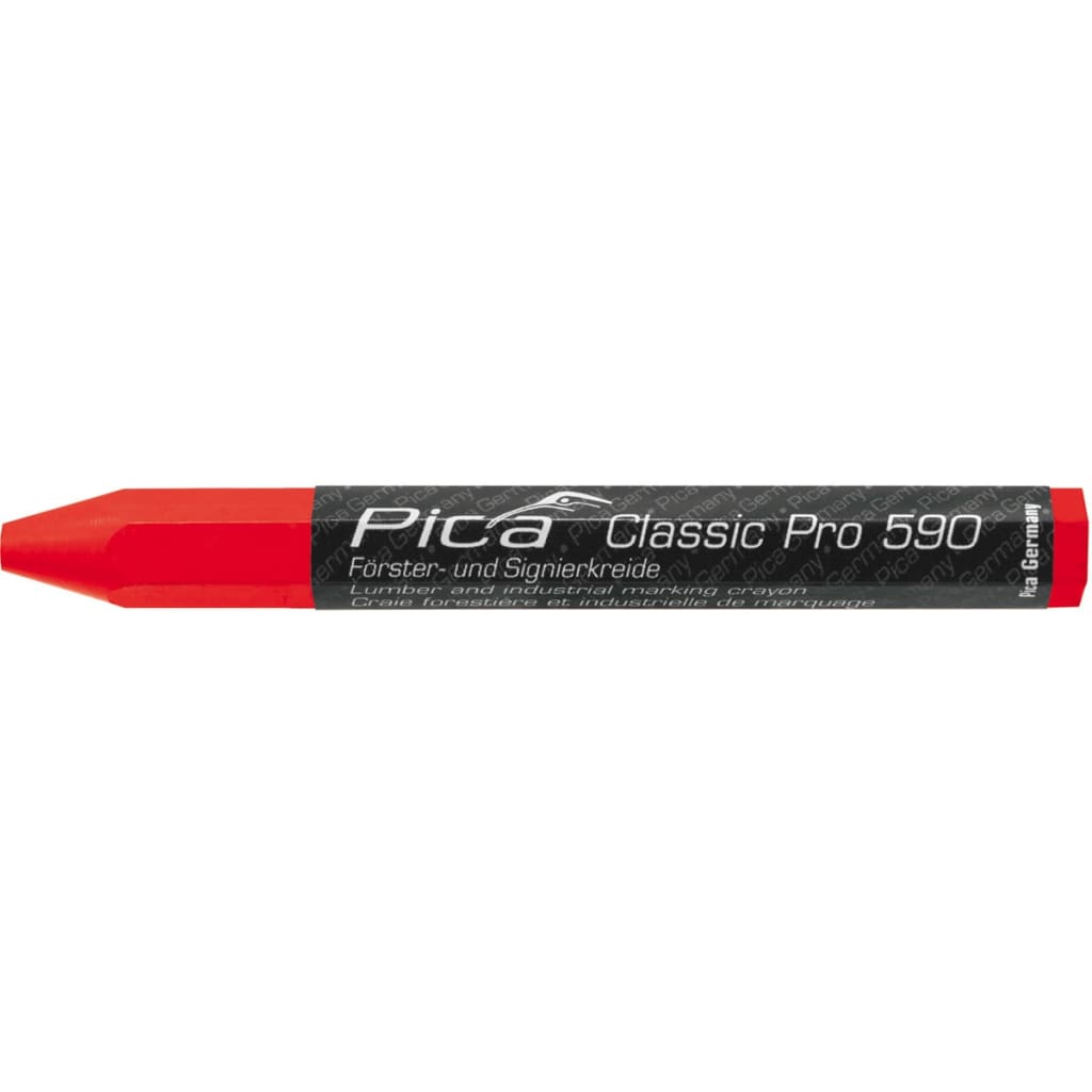 Pica Houtmarkeringskrijtjes Classic Pro 590 rood 12x120 mm 12 st