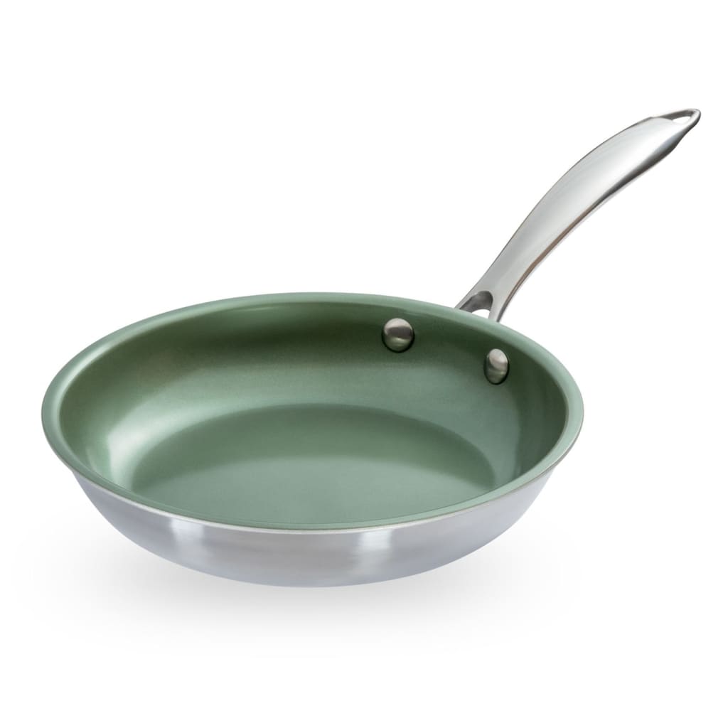 Just Vegan Poêle ECO CeraVegan 20 cm Acier inoxydable Vert