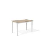 Mesa de jantar - 120 cm - Madeira - Branco e castanho - HOUSTON