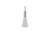 Šedá a měděná stropní lampa ALENTO