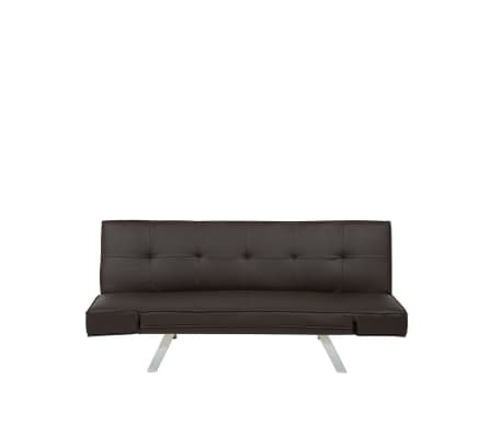 Faux Leather Sofa Bed Brown Bristol Vidaxl Co Uk