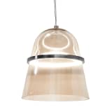 Lámpara colgante LED de vidrio ámbar ARDILLA