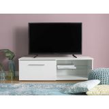 TV Möbel weiss LED Glaskantenbeleuchtung SELFOSS