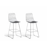 Barstol 2 st silver PRESTON