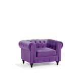 Fåtölj sammet lila CHESTERFIELD