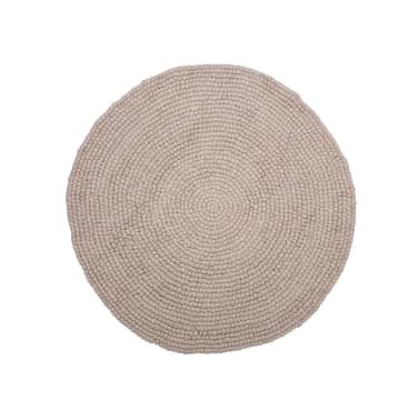 Filzkugelteppich Beige O 140 Cm Amdo Im Vidaxl Trendshop Vidaxl Ch