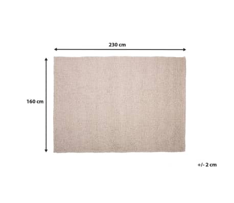 Filzkugelteppich Beige 160 X 230 Cm Amdo Vidaxl De