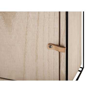 Estante de parede geométrica preta e marrom claro LOMAN[9/12]