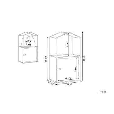 Estante de parede geométrica preta e marrom claro LOMAN[10/12]